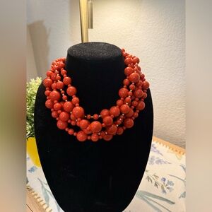 Orange Beaded Necklace